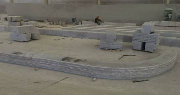 广东 芝麻白整石坐凳（光面+自然面）