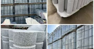 广东 芝麻白花岗岩挡车柱、隔离柱多少钱