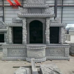 广东 芝麻灰高档墓碑，土墓，可定制