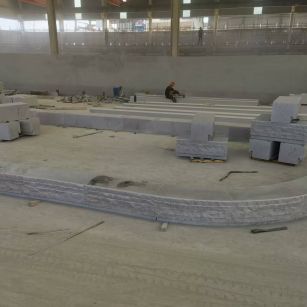 广东 芝麻白整石坐凳（光面+自然面）