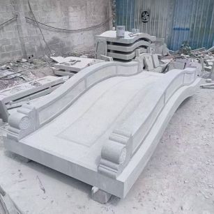 广东 芝麻灰花岗岩园林景观 小石桥