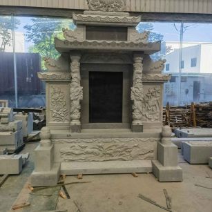 广东 芝麻灰高档墓碑、土墓，一套也支持定做