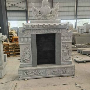 广东 芝麻灰高档墓碑、土墓，一套也支持定做