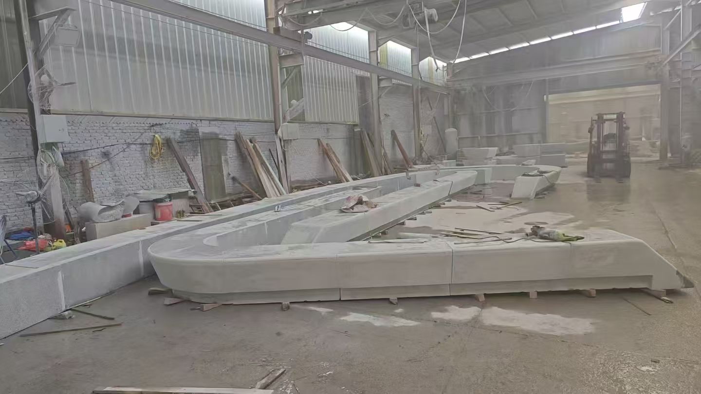 广东 花岗岩整石坐凳拼装