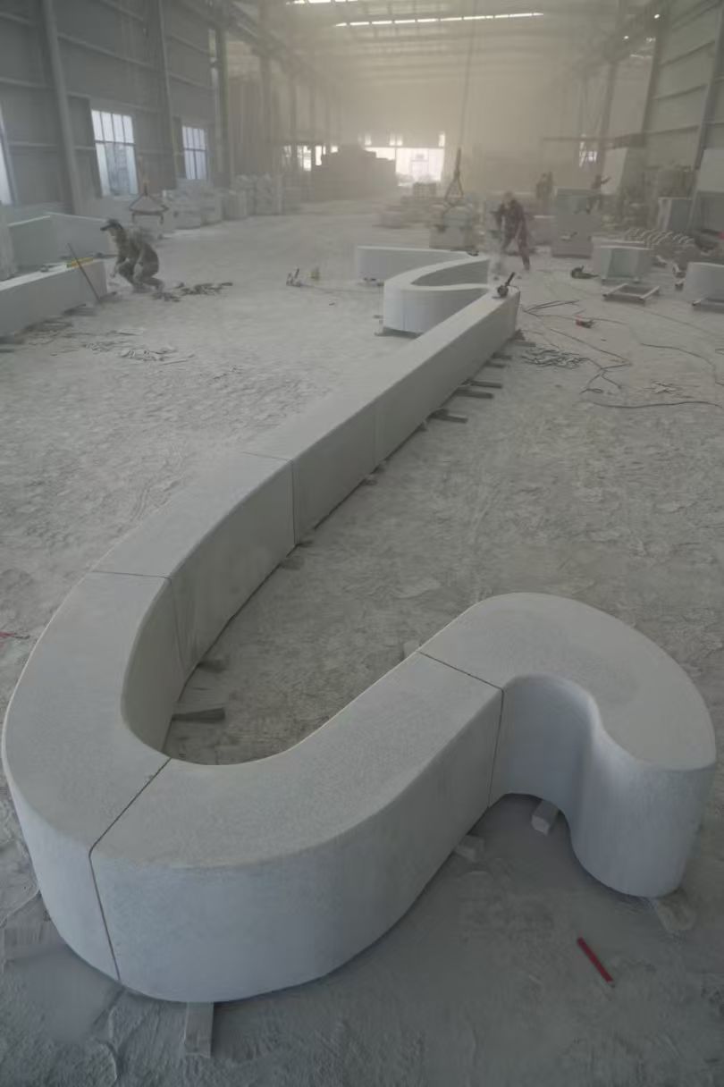 广东 花岗岩整石坐凳拼装