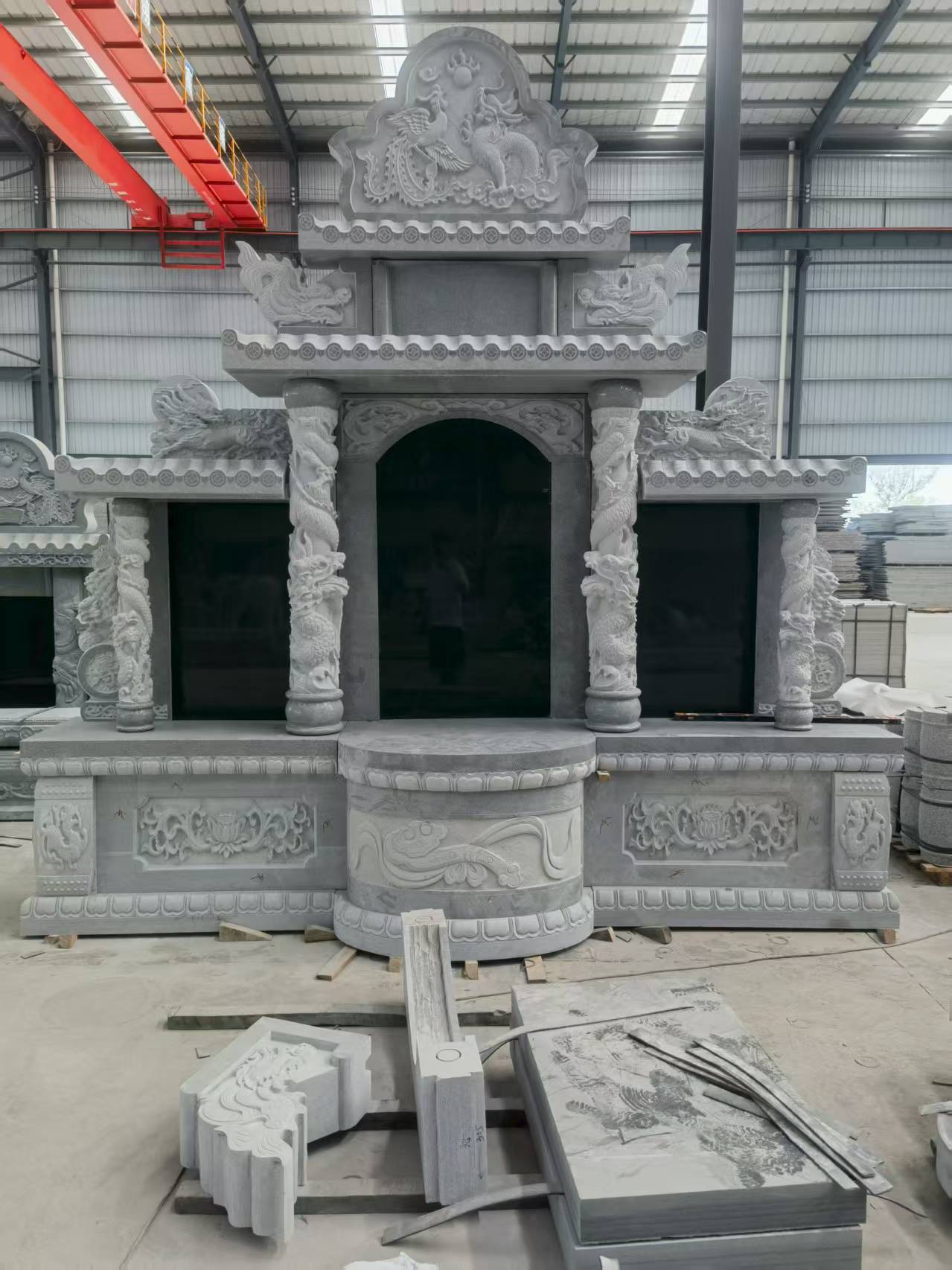 广东 芝麻灰高档墓碑，土墓，可定制